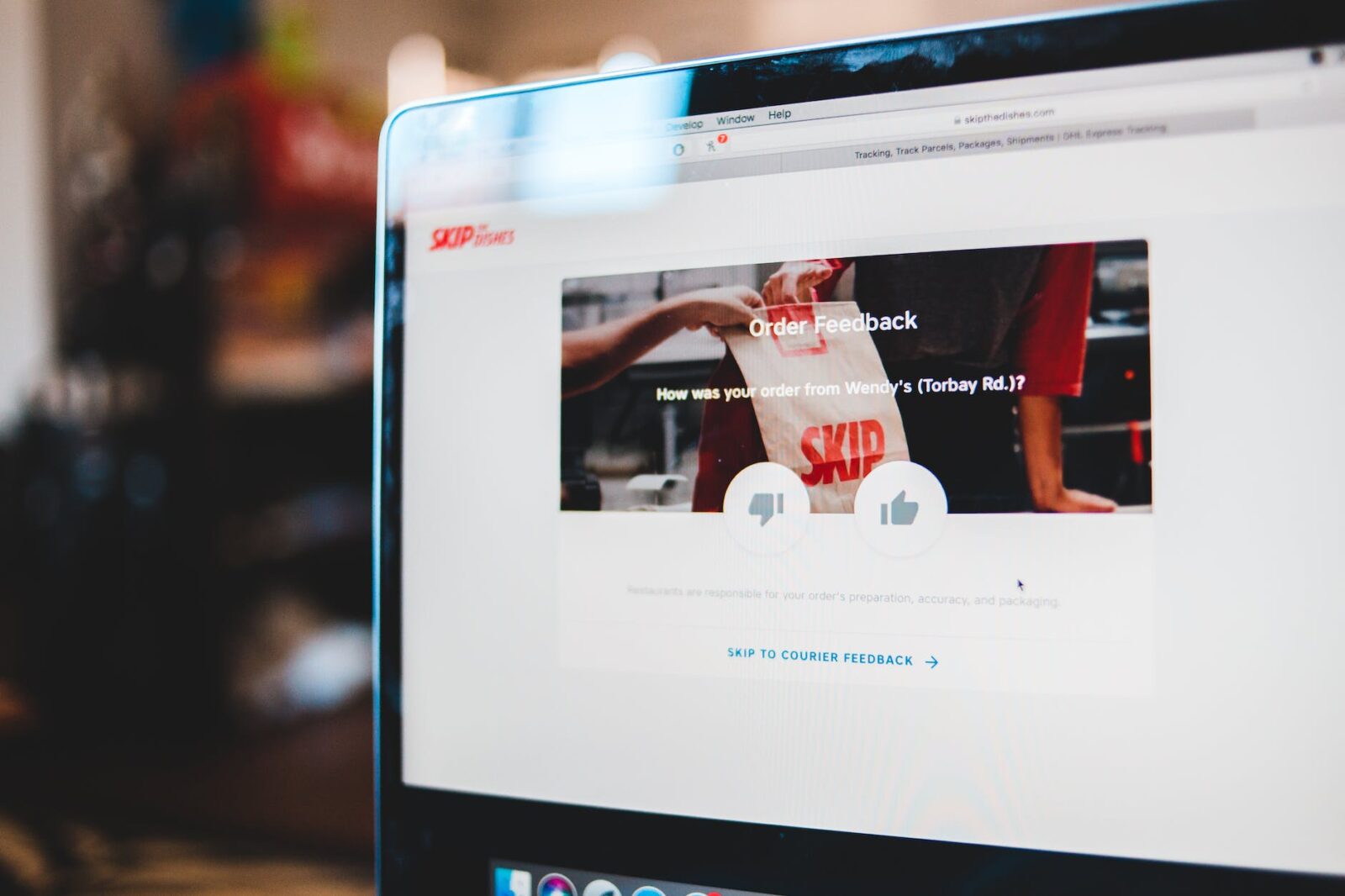 customer s feedback shown on monitor
